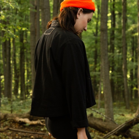 Black Animale Button-Up - Picture 3 of 5